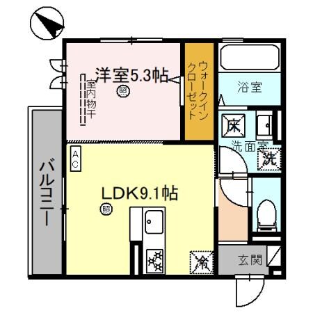 北助松駅 徒歩2分 2階の物件間取画像