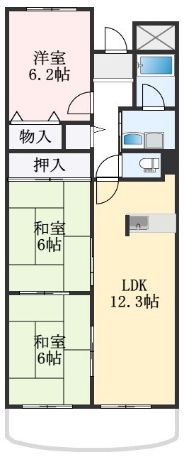 ルミエール西取石の物件間取画像