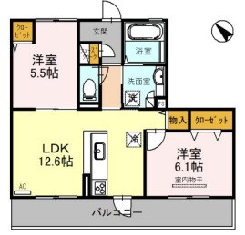 ガトーナ浜寺の物件間取画像