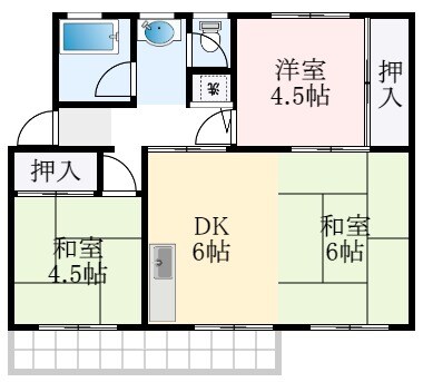 公団狭山住宅14棟の物件間取画像