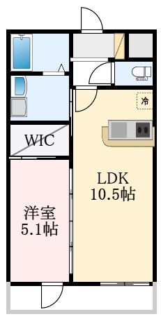 初芝駅 徒歩4分 1階の物件間取画像