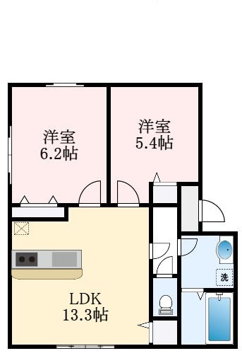 白鷺駅 徒歩4分 2階の物件間取画像