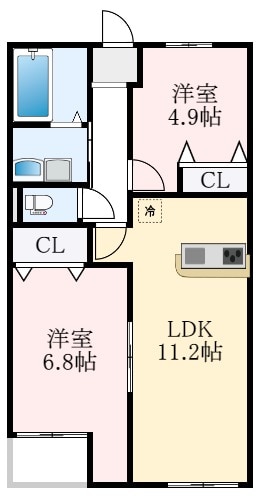 深井駅 徒歩21分 2階の物件間取画像