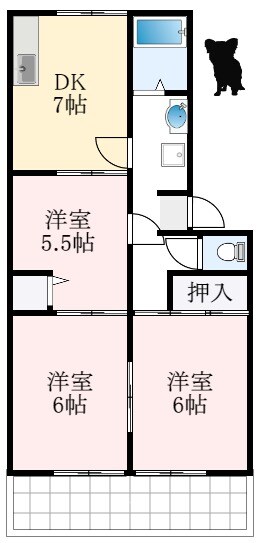 エクセルハイムの物件間取画像