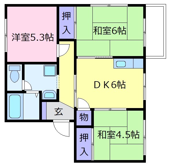 沼善ハイツの物件間取画像