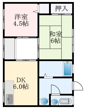 コーポ都築Ⅲの物件間取画像