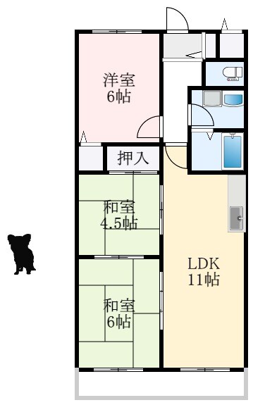 桃田マンションの物件間取画像