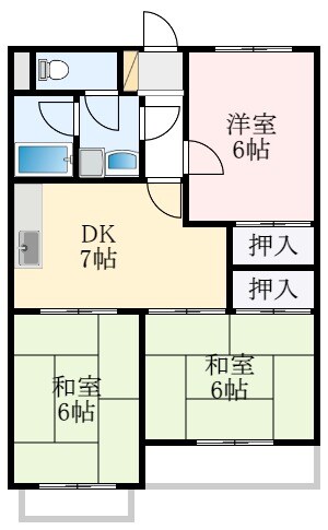 ハイツ大杉の物件間取画像