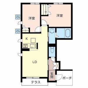 狭山駅 徒歩8分 1階の物件間取画像