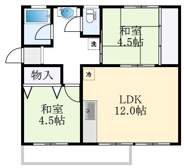 狭山住宅6号棟の物件間取画像