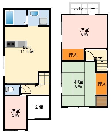 堺レゾリュート1号館の物件間取画像