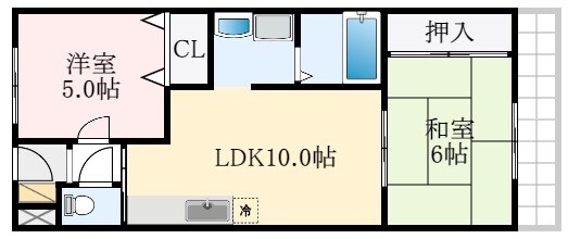 川辺マンションの物件間取画像