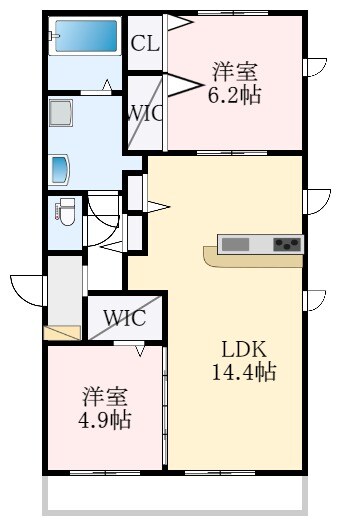 深井駅 徒歩21分 2階の物件間取画像