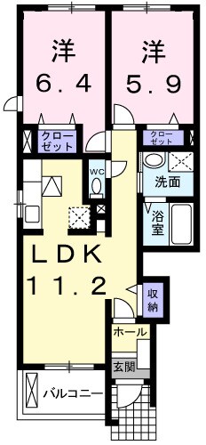 北野田駅 徒歩25分 1階の物件間取画像