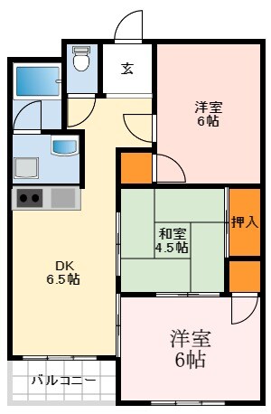 初芝マンションの物件間取画像