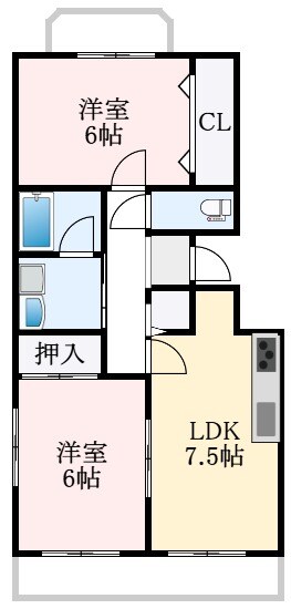 ピアコート弐番館の物件間取画像