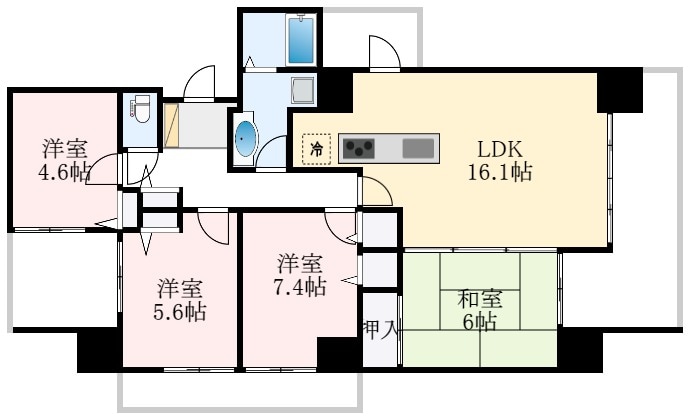 和泉中央駅 徒歩10分 10階の物件間取画像