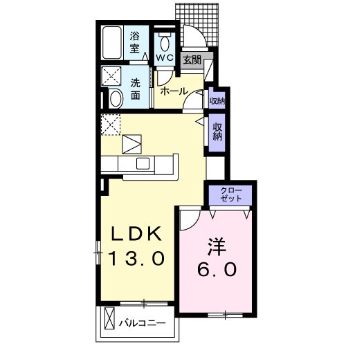 川西駅 徒歩10分 1階の物件間取画像