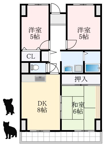 プレスト・コート弐番館の物件間取画像