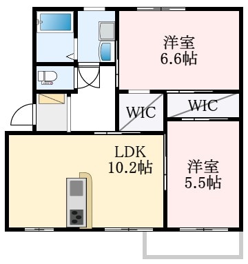 クレール美原の物件間取画像