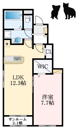 富田林駅 徒歩39分 1階の物件間取画像