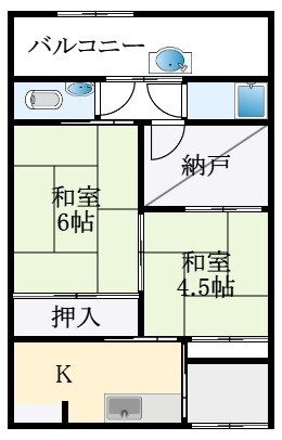 栂・美木多駅 徒歩27分 1階の物件間取画像