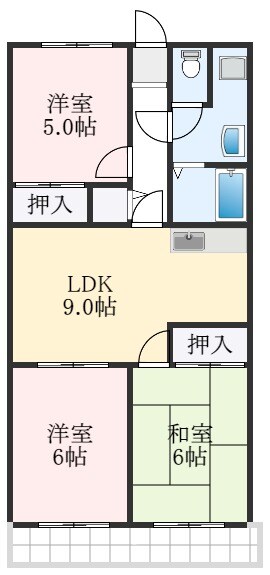 南埜マンション赤塚の物件間取画像