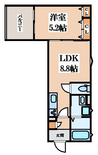 ラモーナ衣摺の物件間取画像