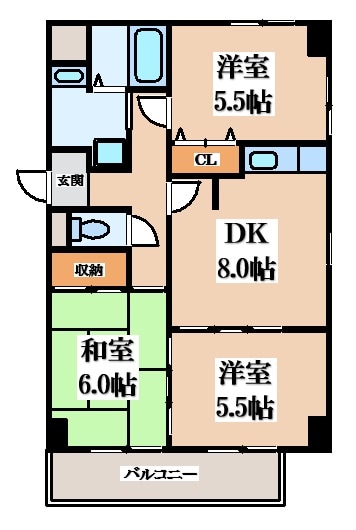 エスポワール南野の物件間取画像