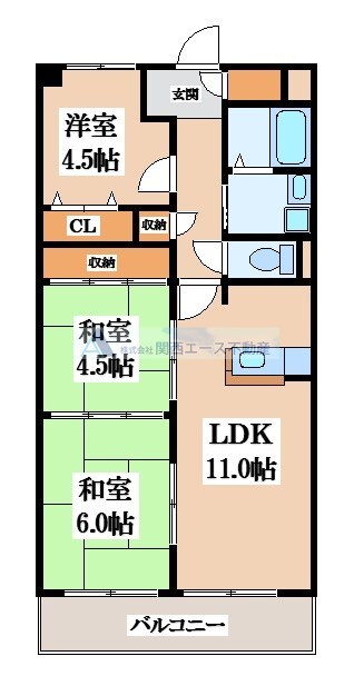 アフロディ布市の物件間取画像