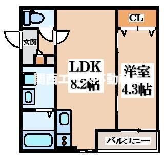 1erつばきⅢの物件間取画像