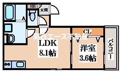 1erつばきⅢの物件間取画像