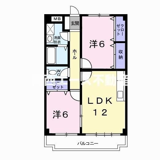 セゾン八尾東の物件間取画像