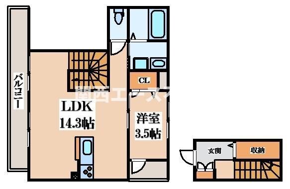 フォレストメゾン南鴻池の物件間取画像