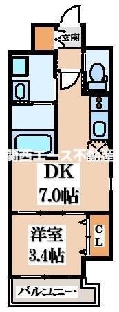 クローバー・クレストの物件間取画像