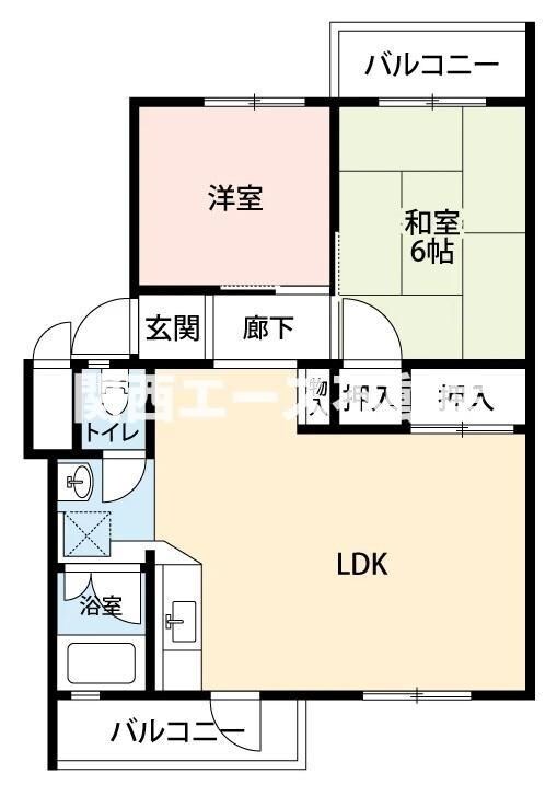 南茨木駅 徒歩55分 5階の物件間取画像