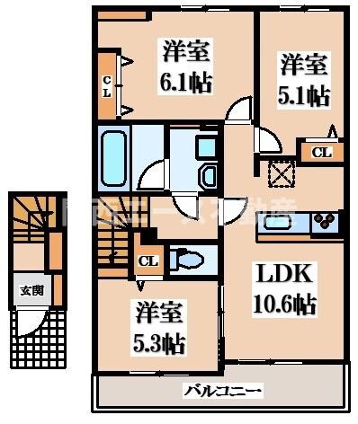 アット横小路の物件間取画像