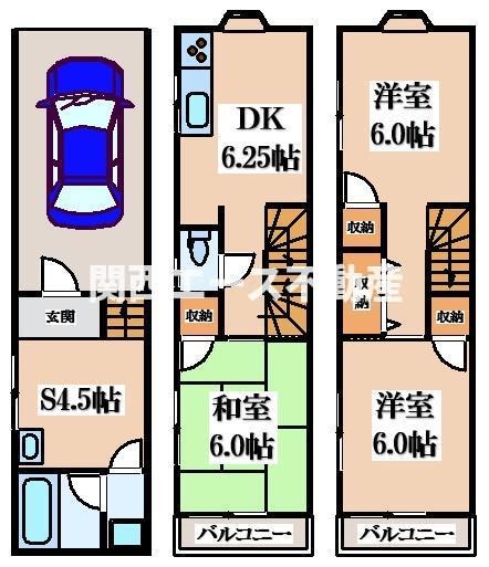 川勝町貸家の物件間取画像