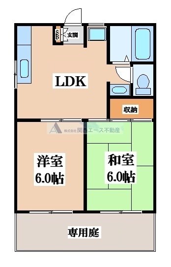 信貴山口駅 徒歩5分 1階の物件間取画像