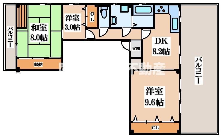 レークランド喜多の物件間取画像