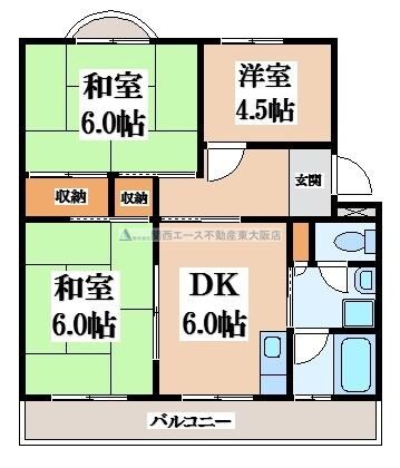 旭ハイツの物件間取画像