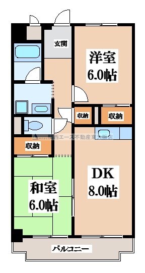 サンハイツ菱南の物件間取画像