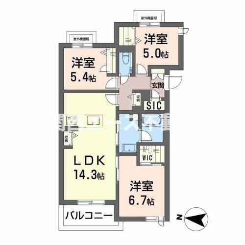 シャーメゾンソレイユ・ロイヤルの物件間取画像