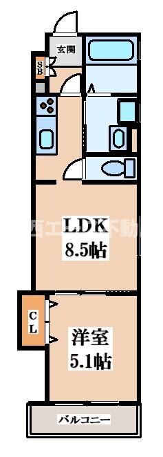 ラモーナ北条Ⅰの物件間取画像