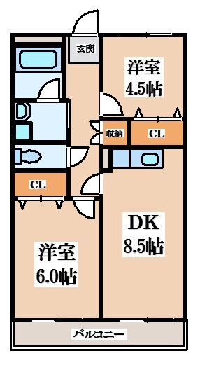 エステマール弥刀の物件間取画像