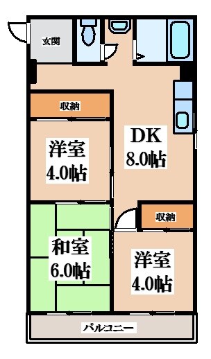 ウィンドヒル住道の物件間取画像