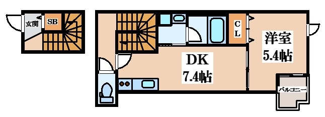 グランドソレイユ森河内の物件間取画像