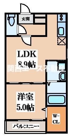 フジパレス河内山本ノースの物件間取画像