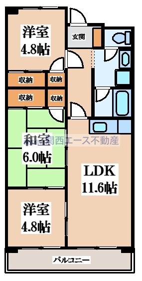 ソレイユ畷の物件間取画像