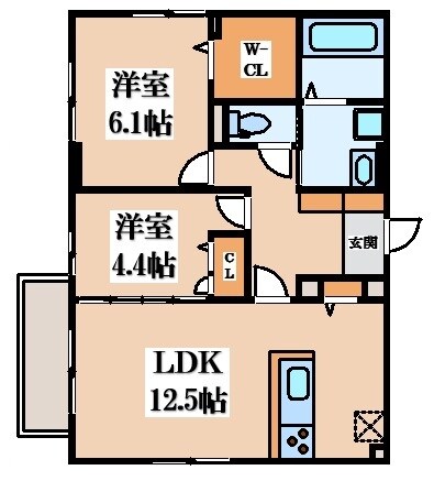 アドヴァンスライフ東花園の物件間取画像